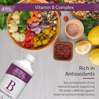 Buried Treasure B Complete - Liquid Vitamin B Complex with MethylCobalamin B12 & MethylFolate B9, Biotin, B1, B2,B3, B5, B6, Liquid & Sugar-Free, Women & Men, Dose Cup for Measuring