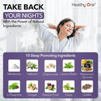 Healthy Sleep - 10 REM Inducing Ingredients - Supports All Stages of Deep Rest - Insomnia - Anxious - Restless - Melatonin - Valerian - Chamomile - Theanine - GABA - Hops - Lemon Balm - 60 Count