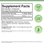 Creatine Monohydrate Capsules - 1g per Serving, 120 Count - No Fillers, Vegan Safe, Non-GMO, Gluten Free by Double Wood (Pack of 2)