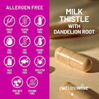 NatureWise Milk Thistle with Dandelion Root - Silymarin - Antioxidant Liver & Kidney Health Support Supplement - Vegan, Non-GMO, Gluten Free - 180 Count[180-Day Supply]
