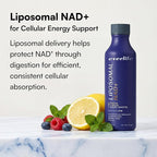 Everlife Liposomal NAD+ Liquid Supplement – 150mg Shot with Liposomal Trans-Resveratrol, TMG & Glycine – Boosts Energy, Cellular Repair, Healthy Aging & Longevity – NMNH Alternative – 30 Servings