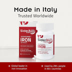 SiderAL Forte Iron Supplement Clinically Proven to Increase Levels Without Side Effects | Sucrosomial High Absorption Gentle Iron Pills for Women and Men | Vitamin C | Anemia & Energy Support | 30 ct