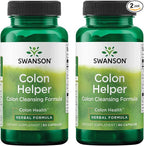 Swanson Colon Helper Herbal Digestive Supplement for Adults Seeking Healthy Eliminations with Goldenseal, Slippery Elm & Aloe (60 Capsules, 2 Pack)
