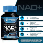 WELLNESS LABSRX Liposomal NAD Supplement, 1500mg - USA Made, NAD Resveratrol Supplement for Women and Men, NAD+ Support Cellular Health, Energy & Anti Aging - 3 Pack