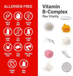 NatureWise Super Vitamin B Complex for Women and Men - with Vitamin C, Folic Acid Biotin B1 B2 B3 B6 B12 - Support Cellular Energy & Mental Clarity - Vegan, Gluten & Dairy Free, Non-GMO - 60 Tablets