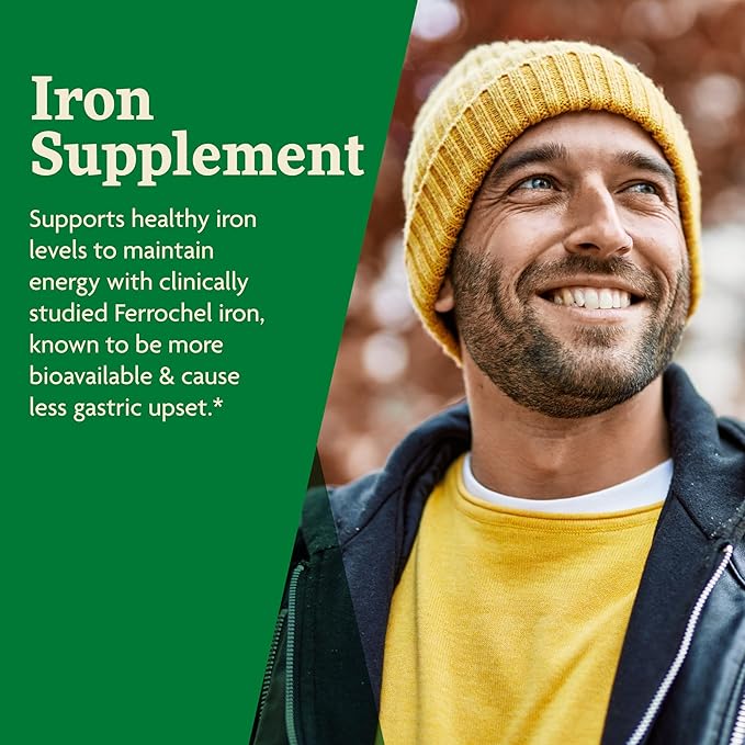 Floradix Iron + Herbs - Iron Supplement for Healthy Energy Support* - Supports Red Blood Cell Formation - Vegan, Non-GMO, Gluten-Free, Soy-Free - 60 Liquid Phyto-Caps
