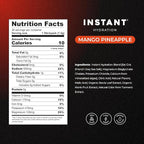 Instant Hydration Electrolytes Powder Packets - Mango Pineapple Drink Mix - Zero Sugar - Keto, Vegan, Gluten-Free, Non-GMO - Boost Recovery, Brain Health, Muscle & Tissue Support- 30 Sticks
