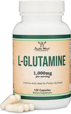 L Glutamine Capsules - (1000mg Servings, 120 Capsules) Non-GMO, Gluten Free, Keto Safe, Vegan Friendly, Third Party Tested (for Endurance and Gut Health) by Double Wood