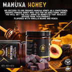 NutroTonic® Organic Himalayan Shilajit Gummies – Peach Vanilla Flavor – Shilajit for Men & Women – Wild Crafted Manuka Honey MGO +263 – Made in USA – 30 Gummies