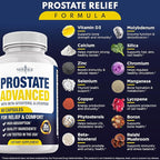 NEW AGE Prostate Advanced Prostate Supplement for Men – Reduce Bathroom Trips, Promote Sleep, Support Health & Bladder Emptying - Made with Lycopene, Beta Sitosterol - 120 Count