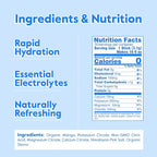 Nectar Hydration Packets - Electrolytes Powder Packets - Sugar Free & 0 Calorie - Organic Fruit Liquid Daily IV Electrolytes Powder for Dehydration Relief & Rapid Rehydration (Mango 30 Pack)