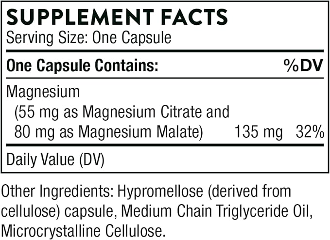 THORNE - Magnesium CitraMate & Vitamin D-5000 Duo - Heart, Bones, Muscles - 60 to 90 Servings