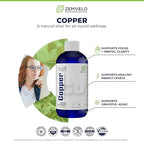 Liquid Ionic Chelated Copper | Natural Elixir for Healthy Connective Tissue | Healthy Hair, Skin, Nails & Collagen | Healthy Iron Levels | Mood Balance | 3 Month Supply