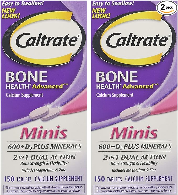 Caltrate Minis + Minerals Size 150ct Caltrate Minis + Minerals ,150 Count (Pack of 2)