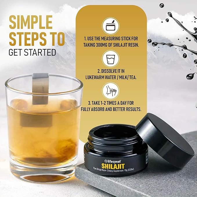 Lifecykel Pure Shilajit Resin – 15g | Wild-Harvested, Mineral-Rich Shilajit Supplement for Strength | Third-Party Tested, Premium Quality | Natural Flavouring