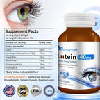 6-in-1 Eye Supplement with Lutein 40mg, Zeaxanthin 10mg, Eye Health Support Supplement for Adults – Blue Light Protection, Macula Support & Eye Strain Relief – 60 Softgels