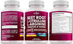 NEW AGE Beet Root Capsules - L Arginine, L Citrulline, Nitric Oxide, Beetroot Powder, Arginine, Citrulline Supplement – 90 Vegan Capsules