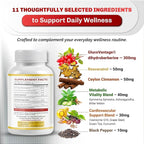 Dihydroberberine - Super Berberine - Patented GlucoVantage 810mg - 5X Absorption - with Resveratrol Cinnamon Grape Seed Extract- Support Metabolism, Digestion (90 Count (Pack of 1))