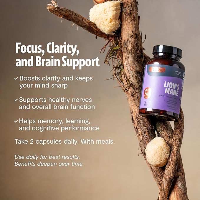 FreshCap Mushrooms Ayurveda Lions Mane Supplement Capsules 14,000mg - Lion's Mane, High Potency Extract, 14:1 Organic Mushroom Supplement, Focus Made in USA (120 Capsules)