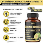 Premium Garcinia Cambogia Capsules with Green Tea, Arjuna, Garlic, Turmeric, Black Pepper - Body Health & Immune Support Supplement - 1 Pack 150 Caps for 5 Months