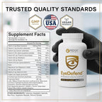 EyeDefend Vision Support Supplement – Supports Overall Vision - Lutein, Zeaxanthin, Bilberry, Vitamin A, C, E & Antioxidants – Blue Light Defense for Eye Health & Visual Function – 60 Capsules