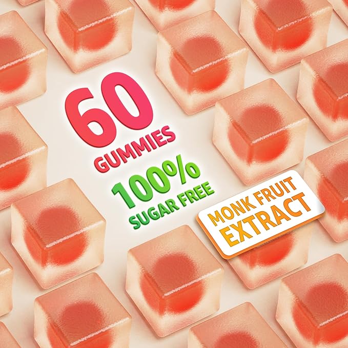 2 Pack - Organic Vitamin C Gummies 120mg for Adults, Sugar Free, Daily Immune Defense, Raw Antioxidant, 100% Whole Food Chewable Vitamin C Supplement from 1200mg Berries & Fruits for Collagen, Vegan