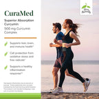 Terry Naturally CuraMed 500mg - Antioxidant Supplement for Brain & Immune Health Support - Supplement with Curcumin & Turmeric Essential Oil - Herbal Liver Support - 60 Capsules