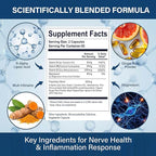 Sciatic Nerve Health Support Supplement, 120 Capsules Advanced Nerve Support Capsules with R-ALA, Benfotiamine & Vitamin B Complex, Supports Back, Leg & Glute Comfort, Vegan, Non-GMO