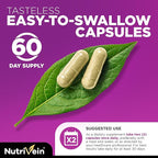 Nutrivein Premium Resveratrol 1450mg - 120 Caps: Pure Trans Resveratrol Supplement Enhanced with Green Tea Leaf & Acai Berry - Aging, Defenses, Brain, Heart, and Joint Support