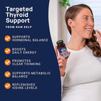 Iodine Supplement – 500 mcg Pure, Raw Form Whole Food Iodine, Potassium Iodide, Icelandic Sea Kelp & Trace Minerals – Daily Thyroid Support for Energy, Metabolism, Vegan – 60 Capsules