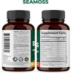 Shilajit Sea Moss Ashwagandha Combo Bundle - Black Seed Oil, Turmeric, Rhodiola Rosea, Panax, Ginseng Supplement | 120 Capsules, Better Than Gummies, Resin | Seamoss for Men & Women