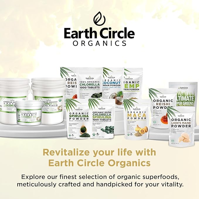 Earth Circle Organics Yellow Maca Root Powder, Natural Superfood, Helps with Energy, Weight, and Women's Fertility - Vegan - 8 Ounce (Pack of 2)