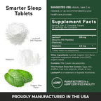 SMARTERNUTRITION Smarter Sleep Melatonin Dissolvable Tablets 4.5mg + Natural Clinically Proven Lactium® for Sleep & Stress Support - Mint Flavor Melatonin Tablets - Non-GMO-180 Count[90-Day Supply]