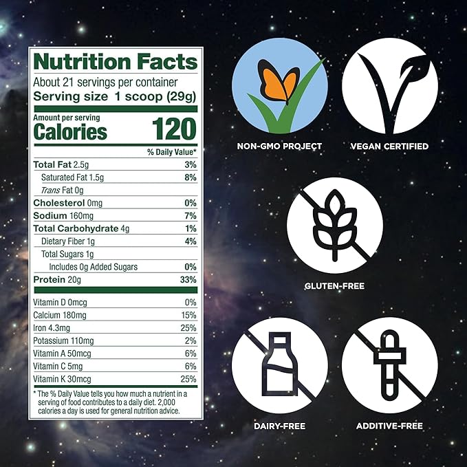 Vega Premium Protein + Supergreens, Berry – 20g Vegan Protein, Dairy & Gluten Free, 20.8 oz (21 Servings)