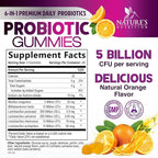 Probiotics for Digestive Health Gummies - 6 Unique Strains for Daily Immune Support & Gut Health, Supports Constipation, Gas & Bloating - Best Probiotic Supplement Gummy for Women & Men - 120 Gummies