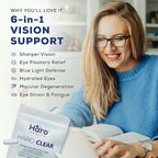 Haro Clear Eye Vitamins with Lutein and Zeaxanthin - Refill Pouch - 90 Capsules - 45 Day Supply