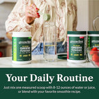 Greens First Original Greens Powder - 49 Superfoods - Organic Fruits & Veggies - Prebiotics, Probiotics & Digestive Enzymes - Antioxidant Smoothie - Dairy Free/Vegan/Non-GMO (Peach Mango, 30 Servings)