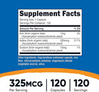 Nutricost Iodine (Natural Iodine from Organic Sea Kelp) 325mcg, 120 Capsules, Vegetarian, Non-GMO & Gluten Free