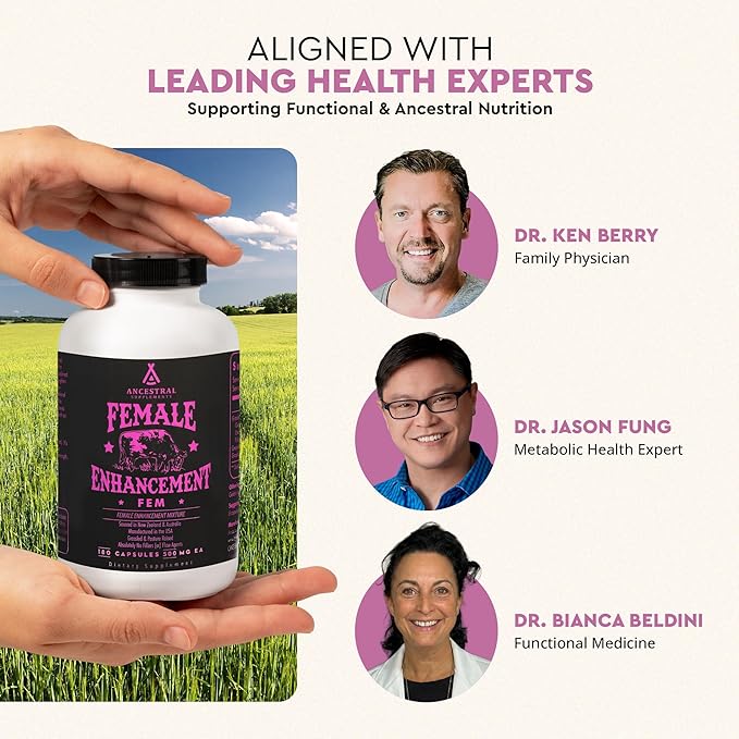 Beef Organ Supplement for Women – Supports Hormone Balance, Energy & Wellness – Grass Fed, Pasture Raised Superfood – Liver, Heart, Kidney, Bone Marrow – Collagen, CoQ10, B12 – Female Support Blend