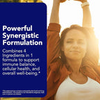 Sun Chlorella Agaricus Premier 4-in-1 Immunity & Vitality Supplement - Agaricus & Reishi Mushroom Complex with Chlorella Growth Factor & Propolis Extract Adaptogens & Mushrooms Superfood - 30 Servings
