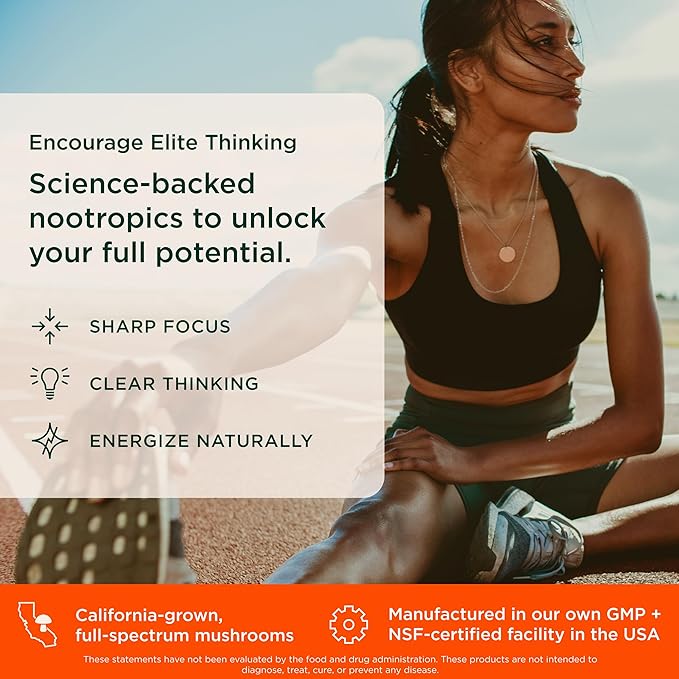 Genius Consciousness, Super Nootropic Brain Supplement Powder, Mango - Boost Focus, Cognitive Function, Concentration & Memory Booster - Alpha GPC & Lions Mane Mushroom for Neuro Energy & IQ