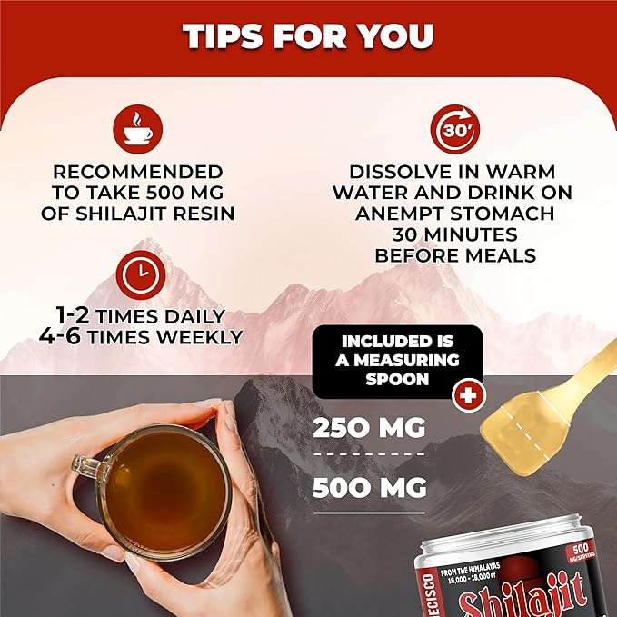 25g Shilajit Pure Himalayan Organic - Shilajit Resin Contains Natural Fulvic, Humic Acid & 85+ Trace Minerals - Support for Energy Production, Brain Health, Immune System & Body Balance