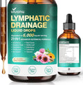 21-in-1 Lymphatic Drainage Drops for Liposomal, Immune & Lymph System Support Supplement for Women & Men with Echinacea, Dandelion, Burdock, Bromelain, Calendula, Turmeric & More, 2 FL OZ