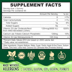 OH MY CHEWY Center-Filled Vitamin D3 K2 & Calcium Gummies - Supplement for Healthy Teeth, Bone & Energy - 5000 IU D3, 120 mcg K2(MK-7), 120 mg CA - Vegan & Non-GMO - 60 Count