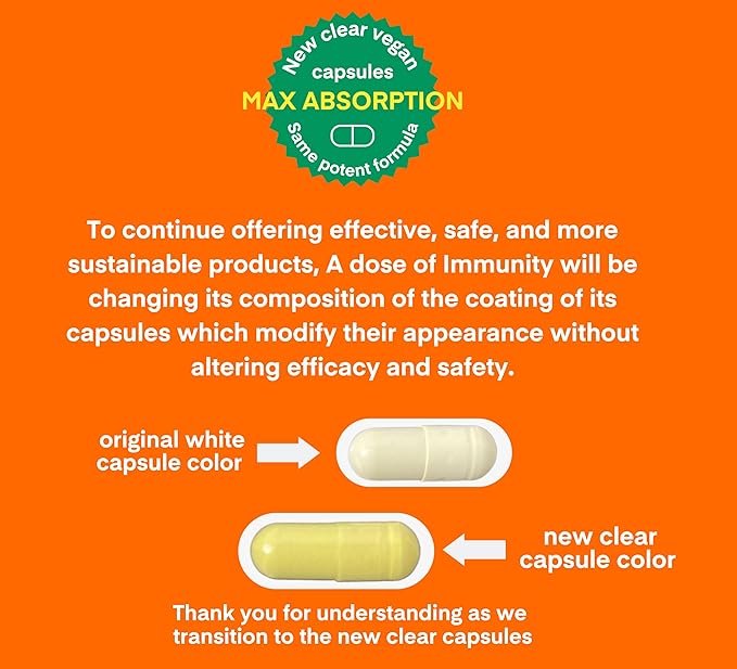 A Dose of Immunity - 7 in 1 Quercetin 500mg Supplement with Bromelain, Zinc, Vitamin C, Vitamin D & Vitamin B Complex Echinacea Immune Support Booster Supplements - (60 Count)