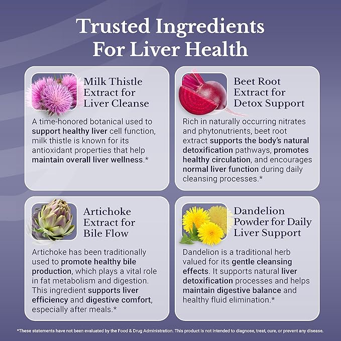 Liver Renew - Liver Cleanse Detox & Repair - Liver Support Supplement with Artichoke Extract, Milk Thistle, Dandelion and Turmeric - 120 Capsules