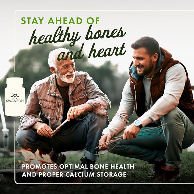 Swanson Maximum Strength Vitamin K2 (MK-7) Bone and Heart Health Supplement for Adults Over 50 Seeking Calcium Regulation - 200 mcg from Japanese Natto (30 Softgels, 2 Pack)