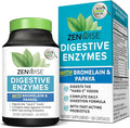 Zenwise Health Digestive Enzymes with Bromelain & Papaya - Multi Enzymes Digestion Supplement with Probiotics & Prebiotics for Gut Health, Gas & Bloating Relief - Men & Women - 60 Vegetarian Capsules
