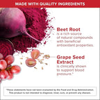 Qunol Blood Pressure Support, 3 in 1 Beets + CoQ10 + Grape Seed Extract, Beet Root Capsules That Supports Healthy Blood Circulation & Heart Healthy Energy, 60 Count (Pack of 4)
