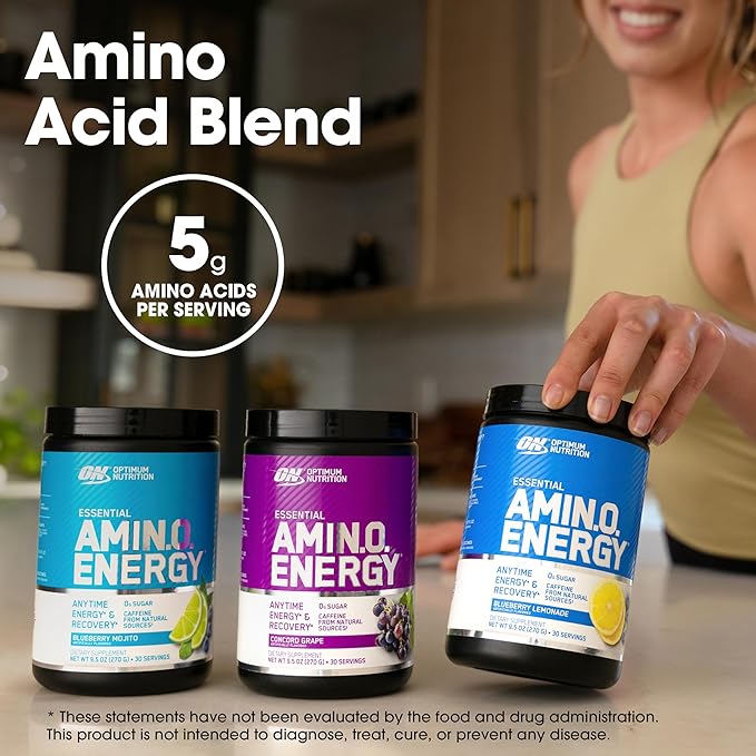 Optimum Nutrition Amino Energy - Pre Workout with Green Tea, BCAA, Amino Acids, Keto Friendly, Green Coffee Extract, Energy Powder - Orange Cooler, 65 Servings (Packaging May Vary) (Pack of 6)